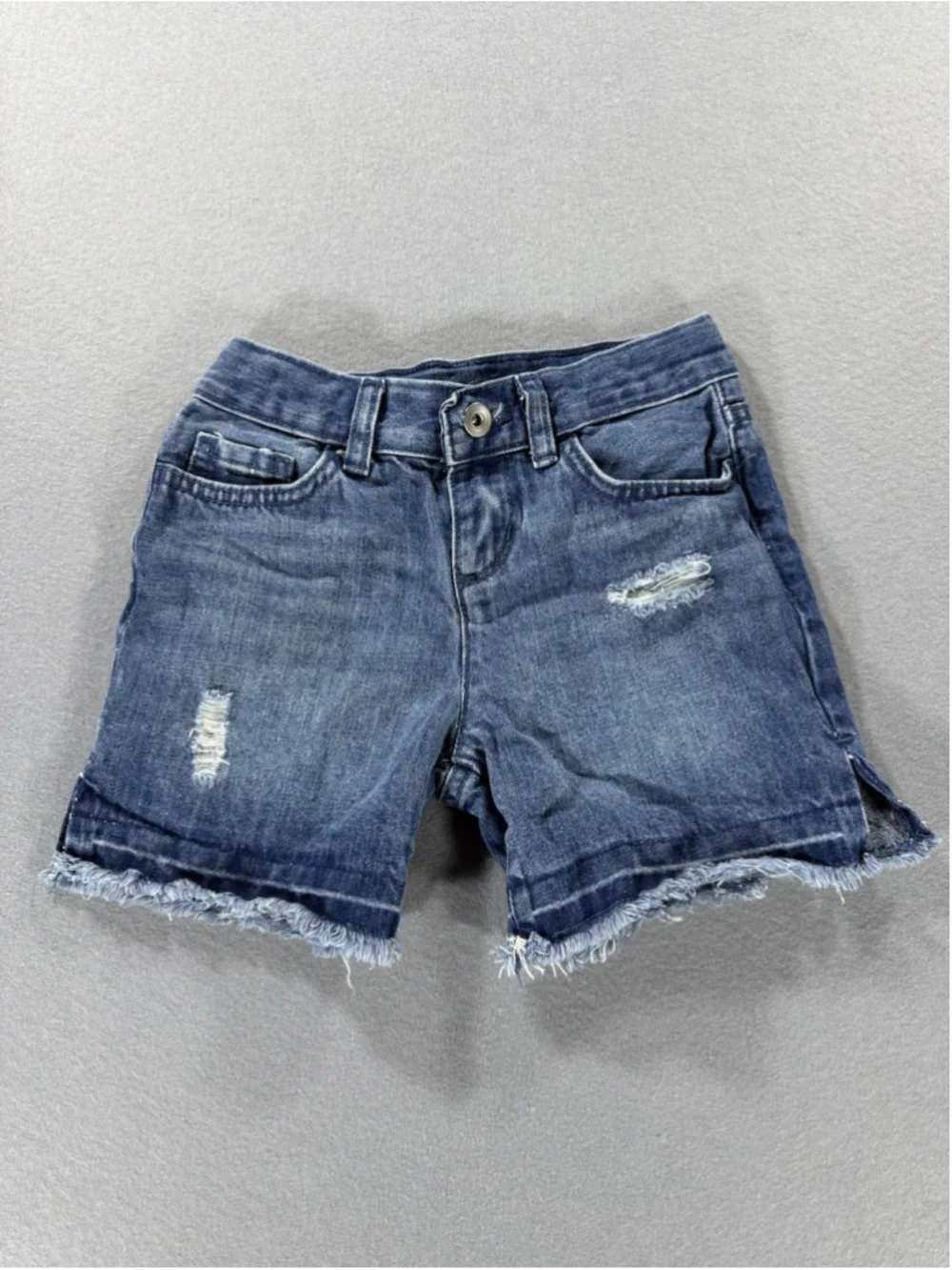 Children’s Place Girls Midi Mi-long Jean Shorts Size 6 Adjustable Waist